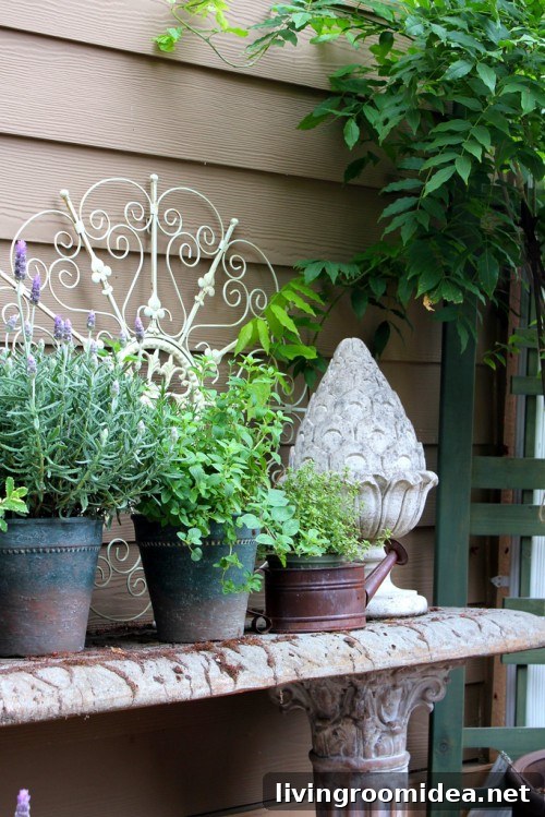 outdoor herb potting table outdoor herb potting table