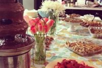 Fabric Flower Pin Workshop & Chocolate Fountain Party Ideas