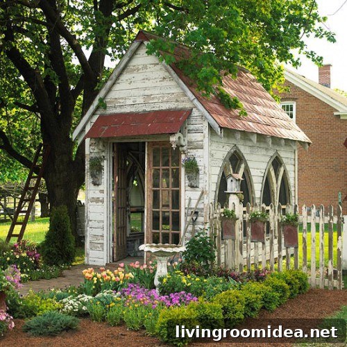 Summer House Garden Sheds and Backyard Retreat Ideas 8 garden shed church windows