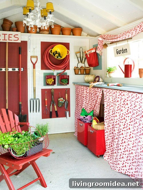garden shed interior organizing img 29242 4 1