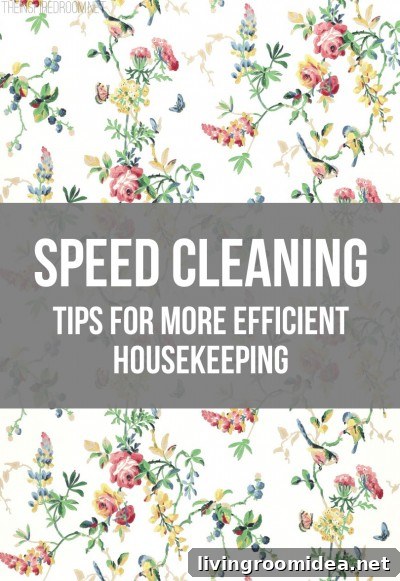 Speed Cleaning Tips for Fast, Efficient Home Cleaning 3 Speed Cleaning - Tips for More Efficient Housekeeping
