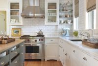 Subway Tile Kitchen Walls and Two-Tone Cabinet Ideas