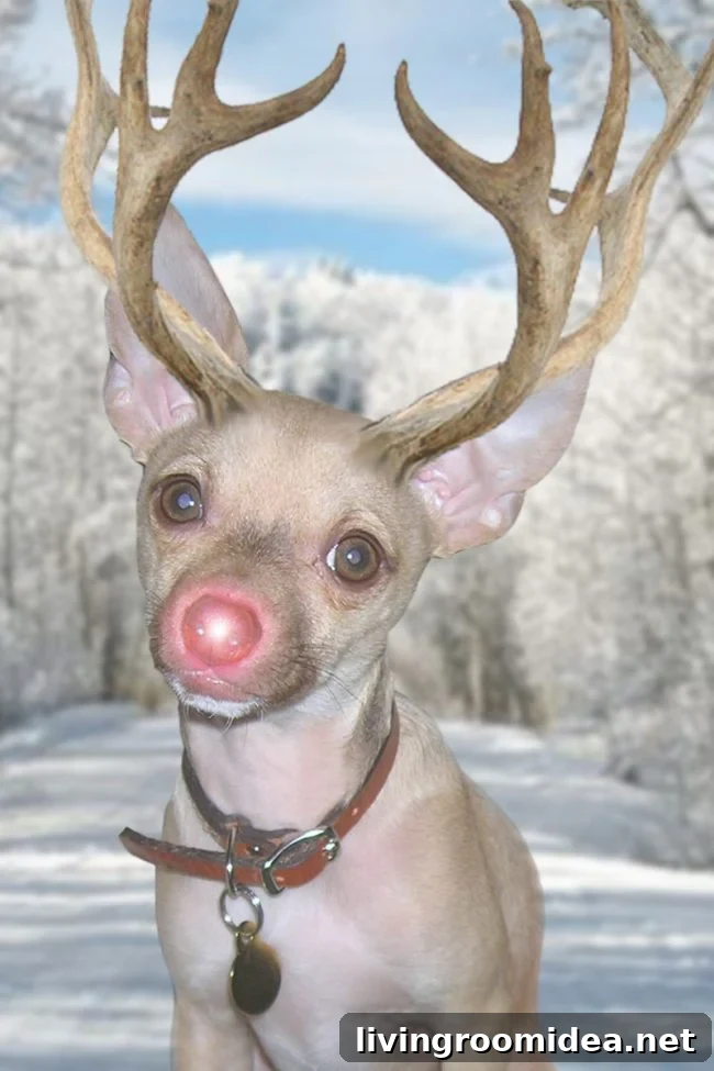 Burger the Chihuahua holiday photo