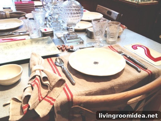 red table settings