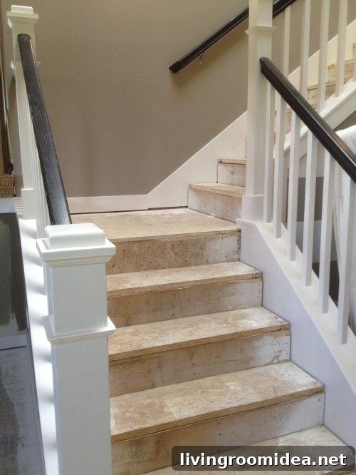stair carpet removed