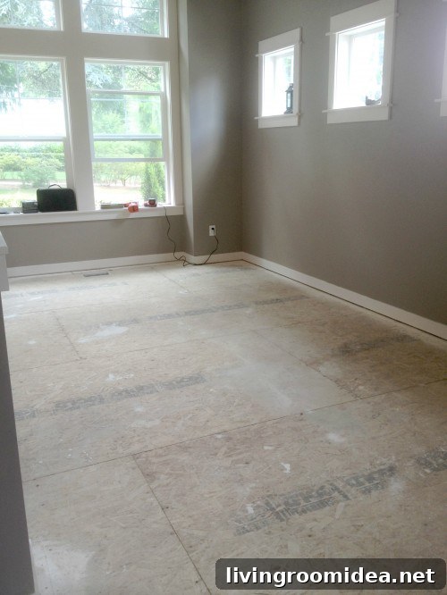 living room carpet removed