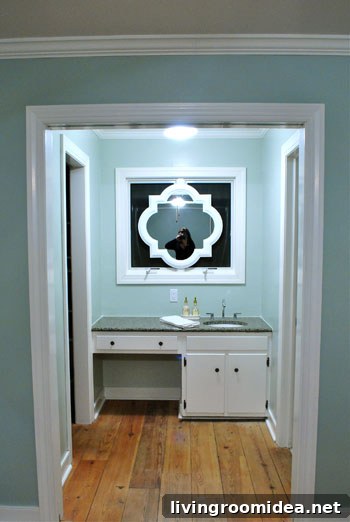 Mirror frame against night background