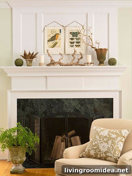 fall 2012 decorating nature inspired mantel img 33795 5 2