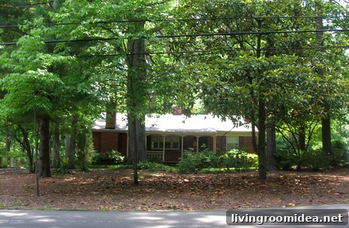 Front of first house after trimming