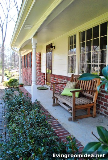 Shrub borders and lawn