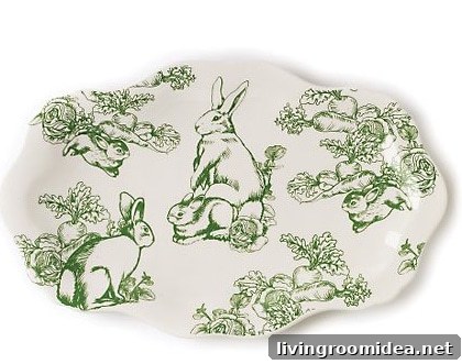 Spring Tea Party Ideas for Delightful Afternoon Gatherings 7 toile bunny dishes