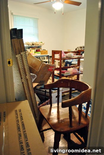 Junk room before