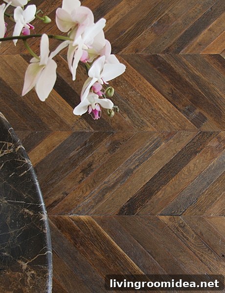 chevron wood floors
