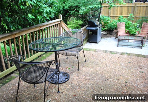 Patio set with refreshed finish