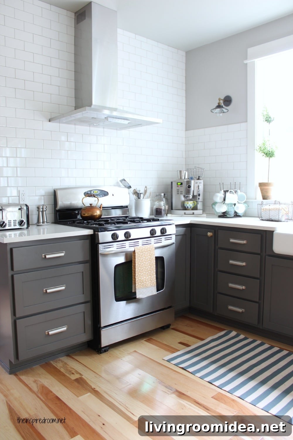 charcoal painted kitchen cabinet colors