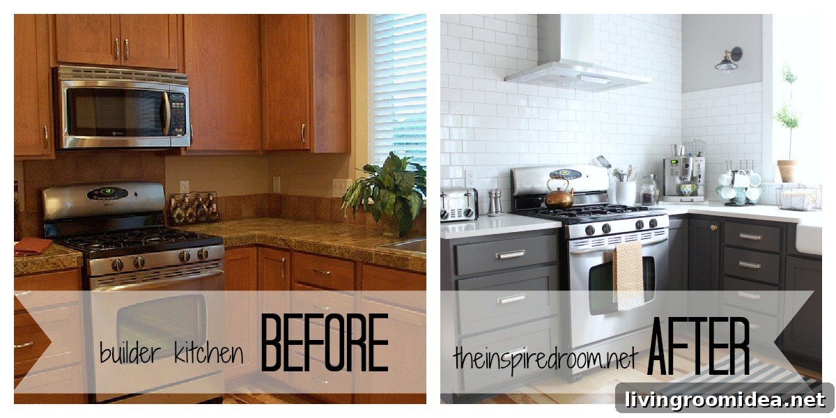 before & after kitchen makeover