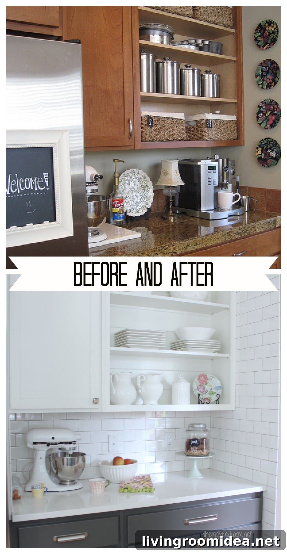 before and after makeover kitchen cabinets