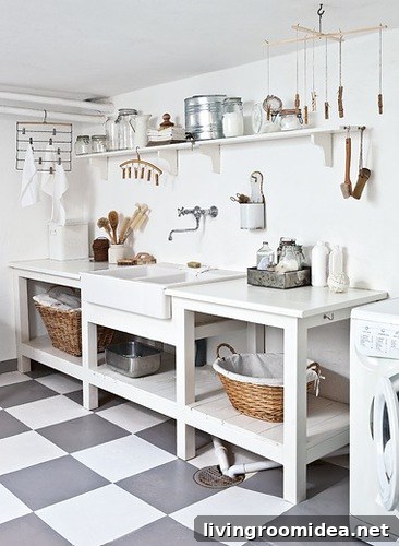 Gray-and-White-Laundry-Checkered-Floor