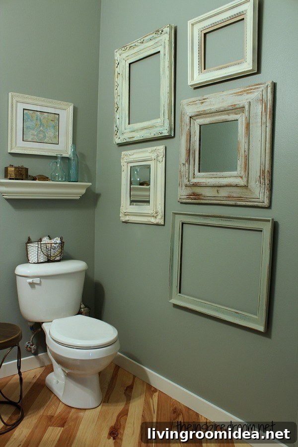 Powder Room Makeover Reveal: Budget-Friendly Second Remodel 11 small bathroom makeover blue green walls