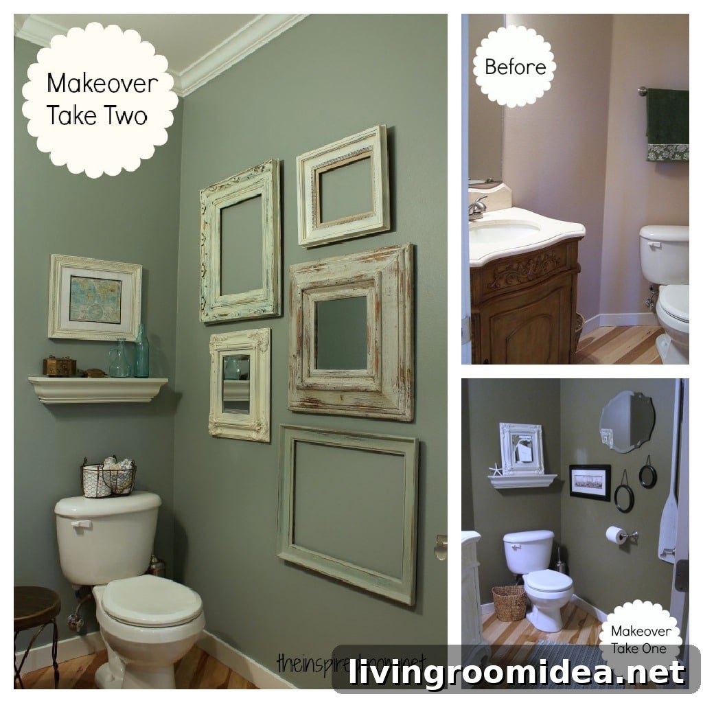 Powder Room Makeover Reveal: Second Budget-Friendly Renovation 3 powder room makeover budget