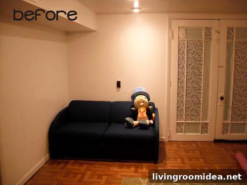 Dining nook before and after
