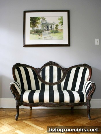 Loveseat during reupholstery