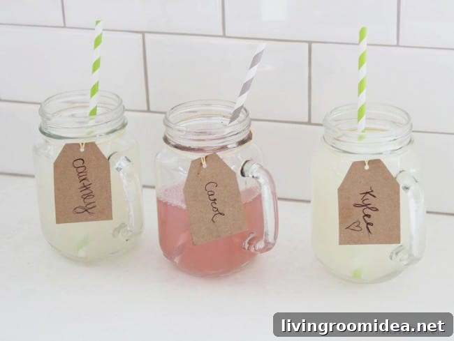 mason jar drinks