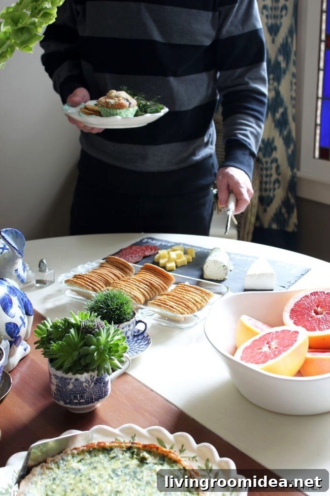 spring brunch table
