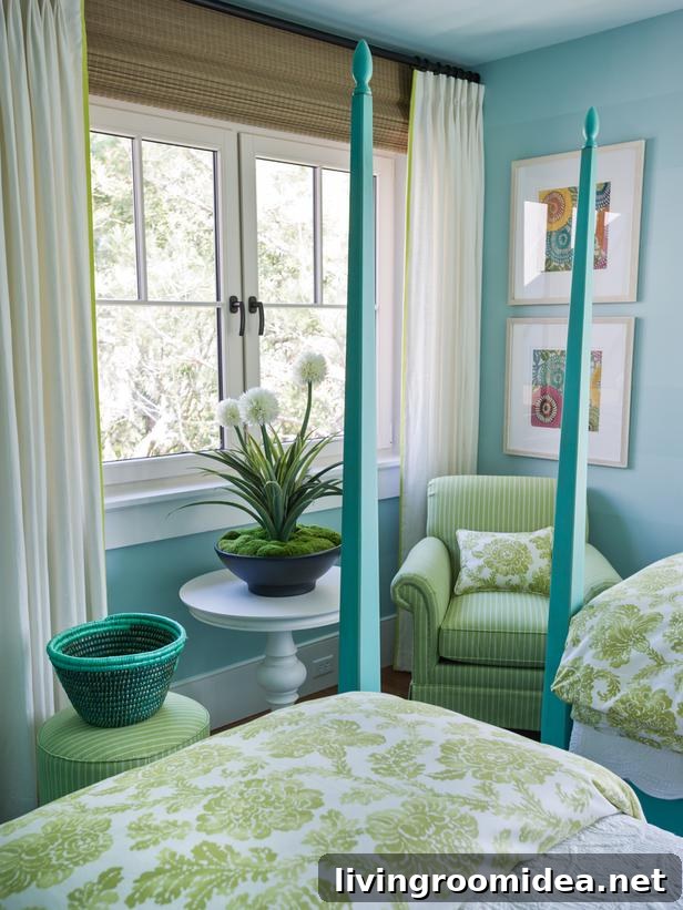 hgtv bedroom blues and greens and textures