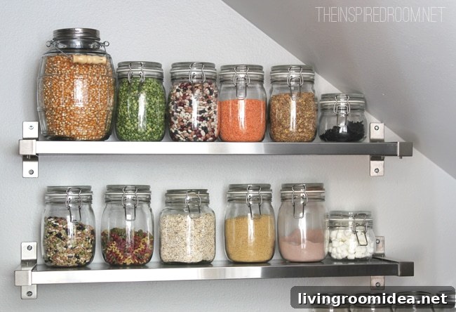 Kitchen Pantry Reveal: Organized Storage Ideas and Inspiration 12 pantry jars2
