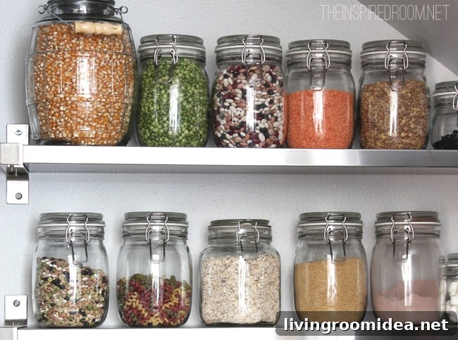 pantry dried bulk jars