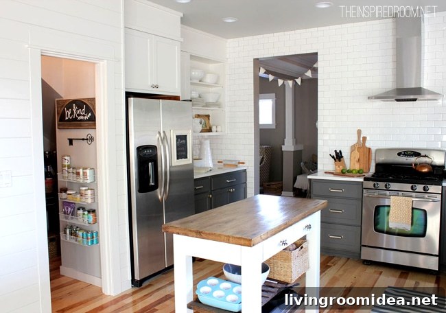 dark cabinets white counters