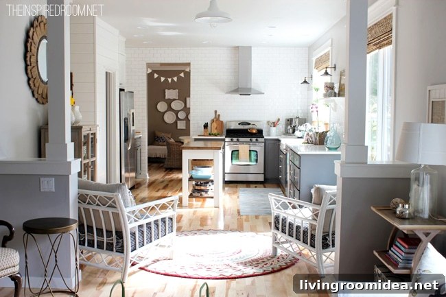 grey and white kitchen