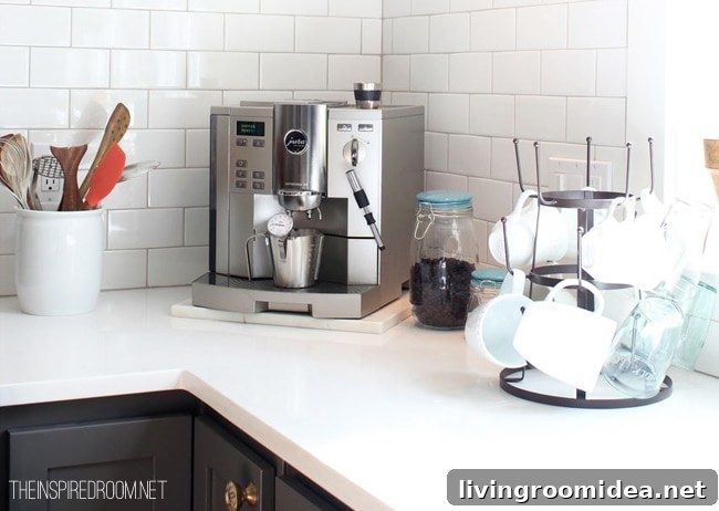 white countertop