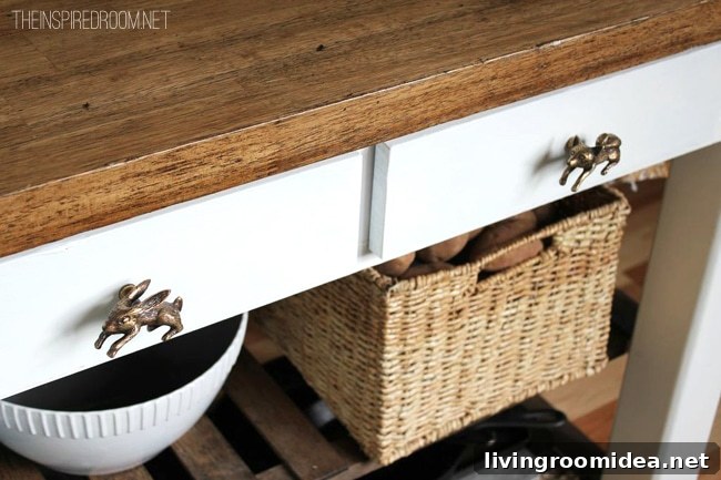 Kitchen Remodel: Before and After Reveal of a Stunning Update 24 diy kitchen island with anthropologie knobs
