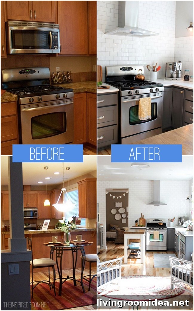 before and after kitchen