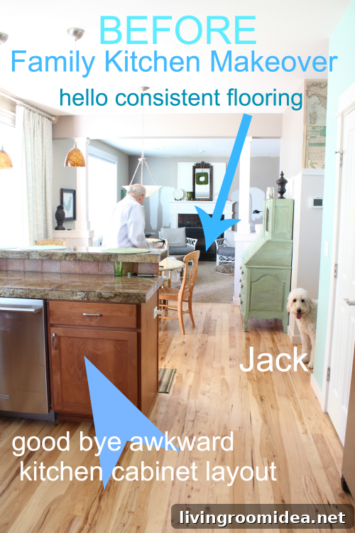Kitchen Remodel: Before and After Reveal of a Stunning Update 6 Family Kitchen Makeover BEFORE