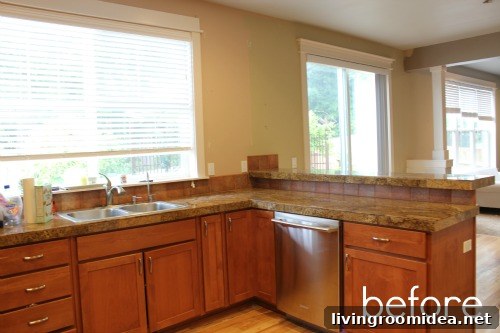 Kitchen Remodel: Before and After Reveal of a Stunning Update 7 Here's the before, you'll hardly recognize the after! Click through for the kitchen remodel!