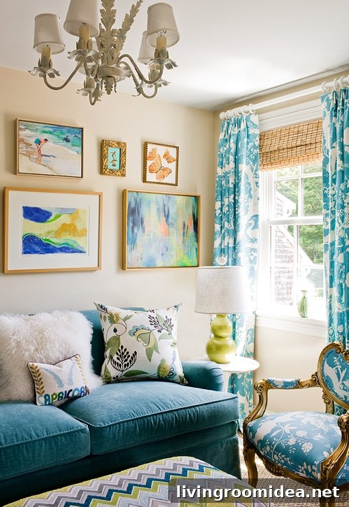 Colorful blue room