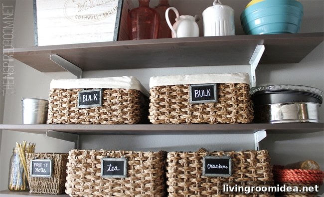How I Organize My Home: Practical Room-by-Room Systems 2 pantry organization with baskets and chalkboard labels