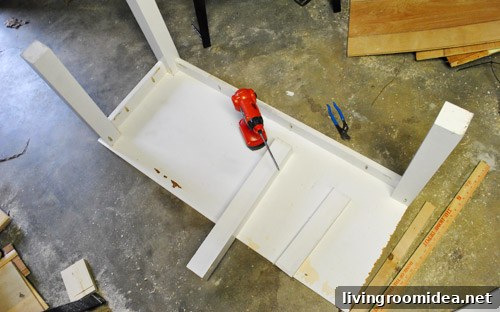 DIY Kids Art Desk Built Into a Cabinet Door: Step-by-Step Guide 9 Patching the door end