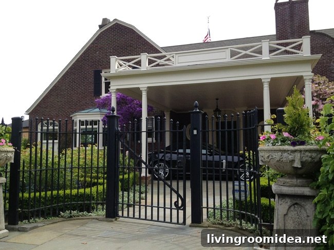 brick house iron gate