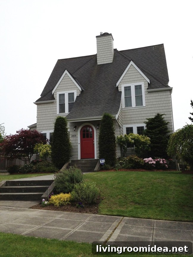 house with a red door