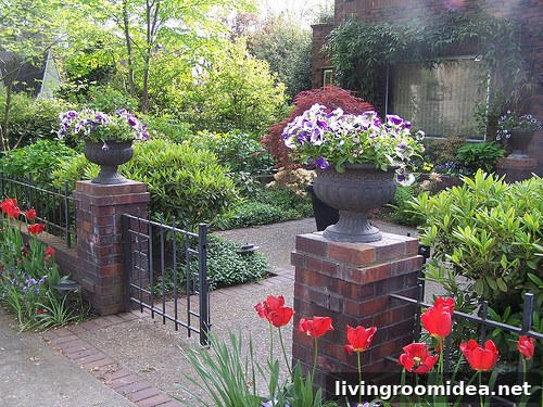 entrance gate with brick entrance gate with brick