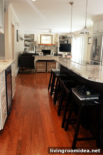 Family room after renovation