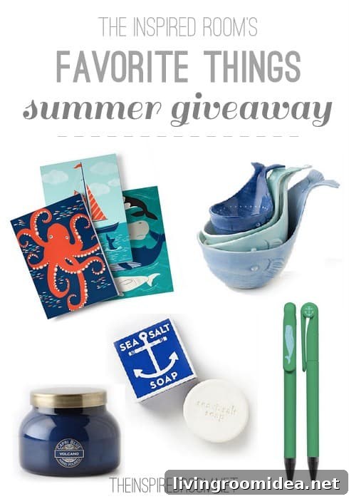 Summer Favorites: 20-Blog Hop Giveaway Guide 2 the inspired rooms fave things (1)