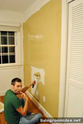 stenciled wall