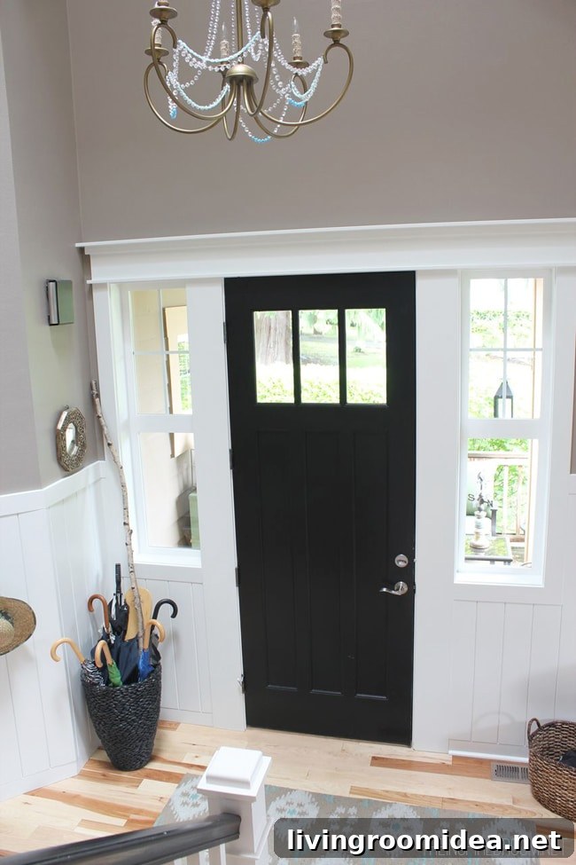 black interior door