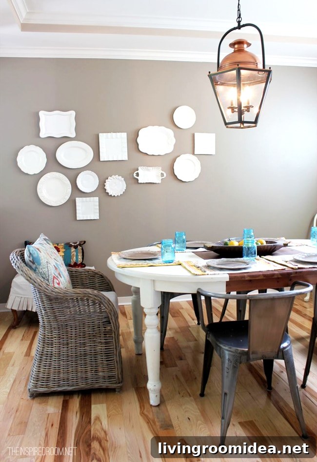Summer House Tour: Cozy Coastal Decor Ideas from The Inspired Room 20 plate wall