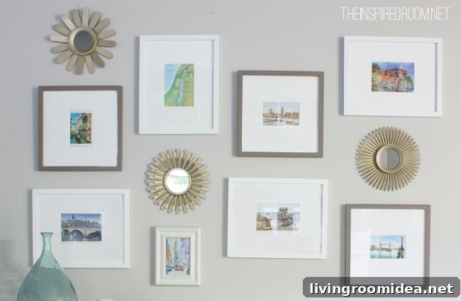 Gallery Wall mixed assymetrical